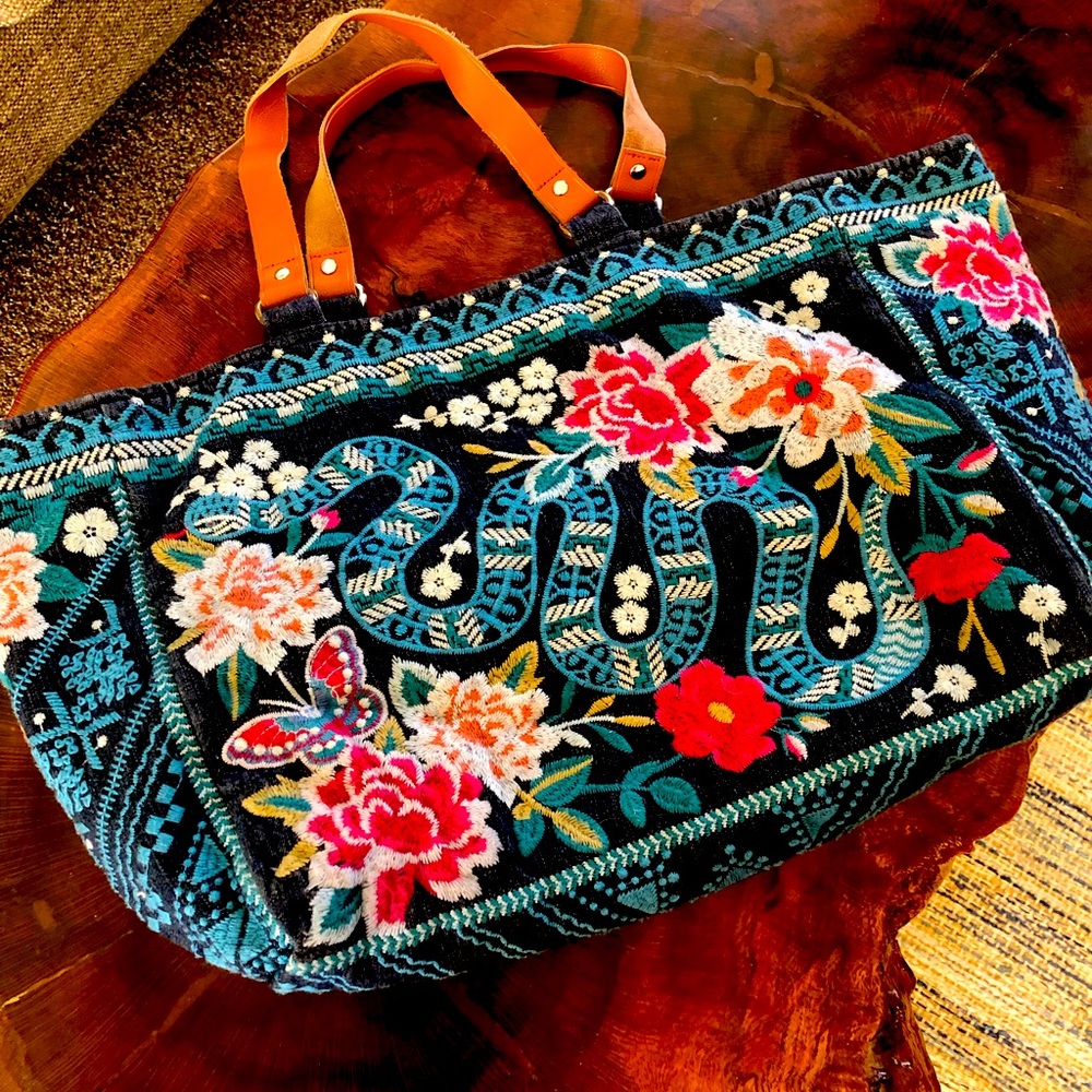 Johnny Was travel/day duffle/tote bag
